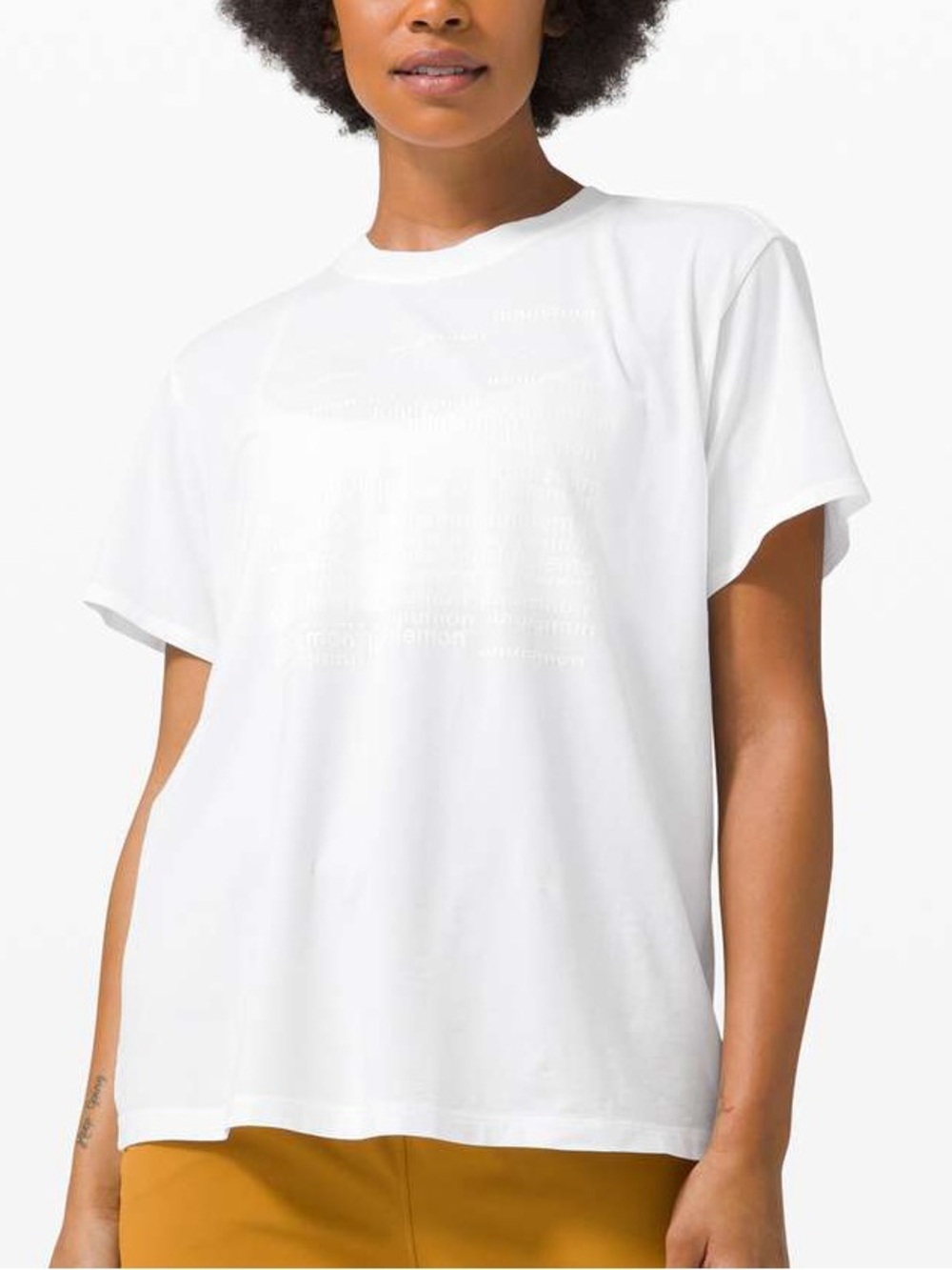 Lululemon All Yours Boyfriend Tee crewneck oversized short sleeve tshirt White